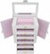 Extra Large 6-Tier Jewelry Box Organizer with Mirror, 5 Drawers Leather Jewelry Storage Case for Women Girls Ring Necklace Earring Bracelet White